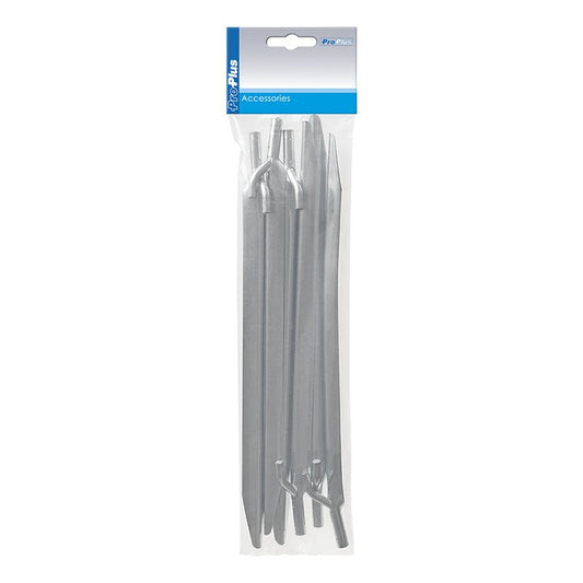 Metallinen telttakiila 30cm koukulla 6 kpl sisään polyeteenipussissa | 364636S | 8717249102618 | Kotikauppa | ProPlus