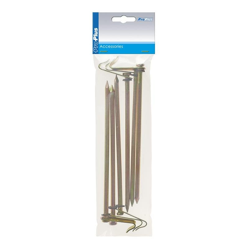 Metallinen telttakiila tarzan 21cm 6 kpl sisään polyeteenipussissa - Kotikauppa