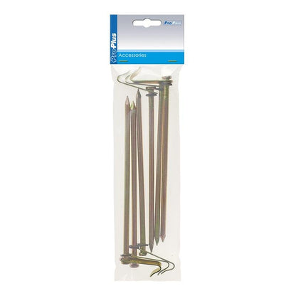 Metallinen telttakiila tarzan 21cm 6 kpl sisään polyeteenipussissa - Kotikauppa