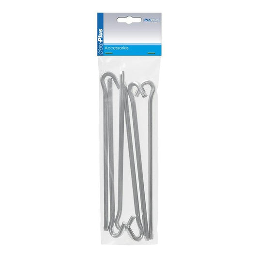 Metallinen telttakiila tarzan 23cm 6 kpl sisään polyeteenipussissa | 364668S | 8717249105015 | Kotikauppa | ProPlus
