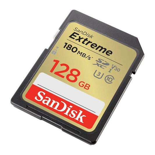 MuistikorttiSANDISK EXTREME SDXC 128 GB 180/90 MB/s UHS-I U3 (SDSDXVA-128G-GNCIN) - Kotikauppa
