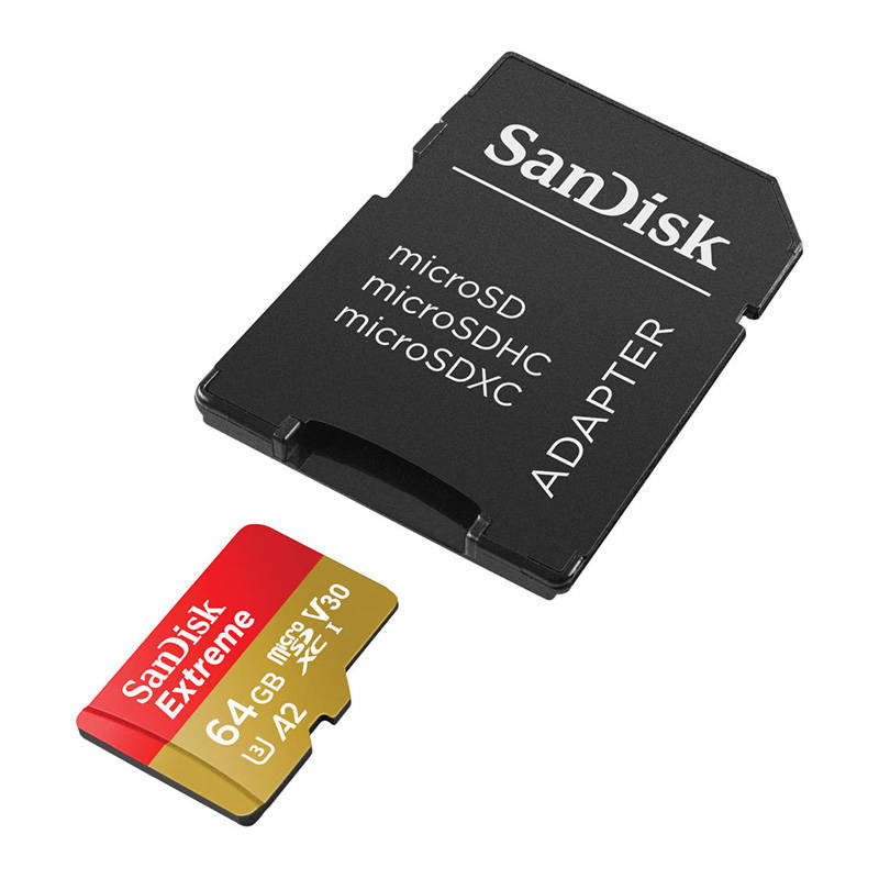 MuistikorttiSANDISK EXTREME microSDXC 64 GB 170/80 MB/s UHS-I U3 (SDSQXAH-064G-GN6MA) - Kotikauppa