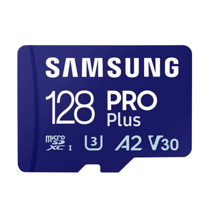 MuistikorttiSamsung PRO Plus micro SDXC 128 GB U3 A2 V30 (MB-MD128SB/WW) - Kotikauppa