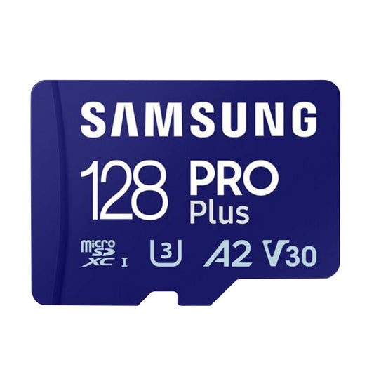 MuistikorttiSamsung PRO Plus micro SDXC 128 GB U3 A2 V30 (MB-MD128SB/WW) - Kotikauppa