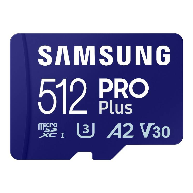 MuistikorttiSamsung Pro PLUS microSDXC 512GB 180/130 MB/s UHS-I U3 (MB-MD512SA/EU) - Kotikauppa
