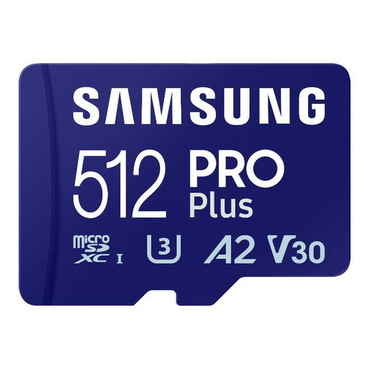MuistikorttiSamsung Pro PLUS microSDXC 512GB 180/130 MB/s UHS-I U3 (MB-MD512SA/EU) - Kotikauppa