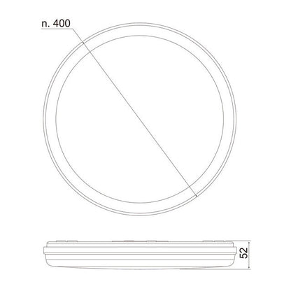 18W NERO LED-kattovalaisin 3000K/4000K Ø400mm 1700lm IP44 IK10