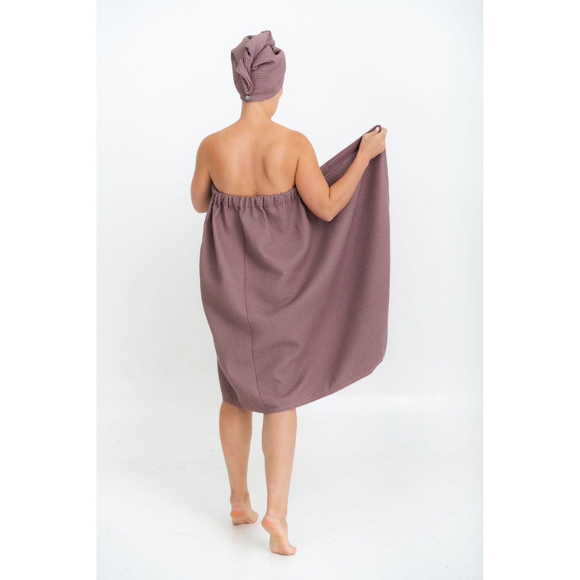 Women's Spa Wrap Towel with Velcro and Elastic