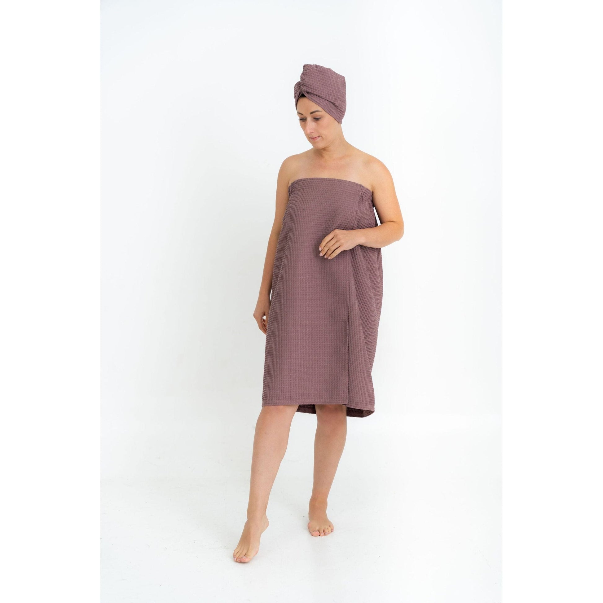Women's Spa Wrap Towel with Velcro and Elastic