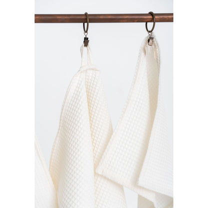 Organic Waffle Cotton Towel - Cream