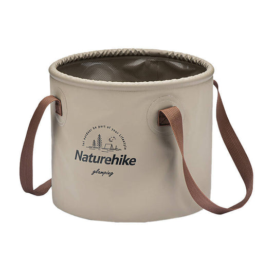 Naturehike 10L round collapsible bucket NH20SJ040 light brown - Kotikauppa