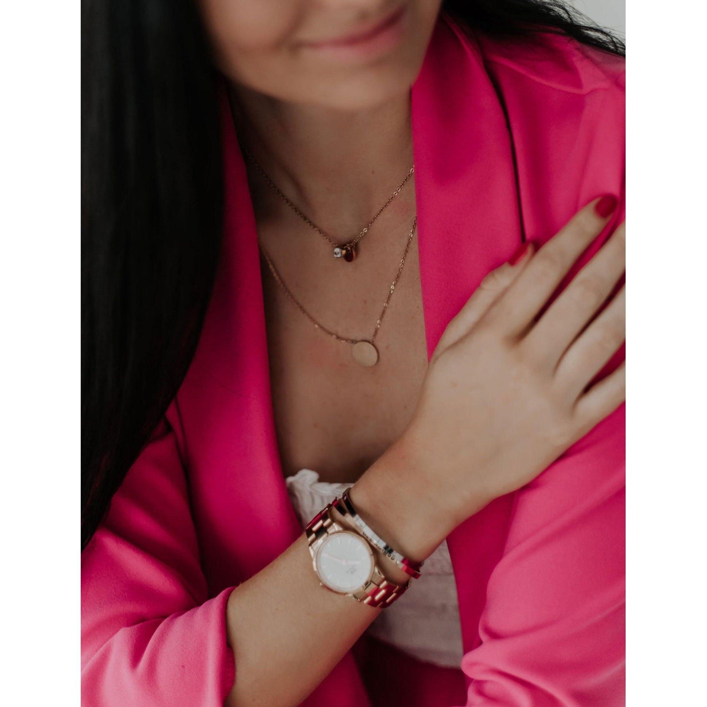 Necklace with Medallion - Good Vibes - Kotikauppa