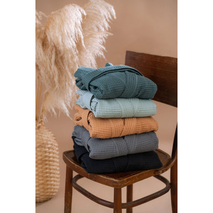 Long Waffle Fabric Robe for Men