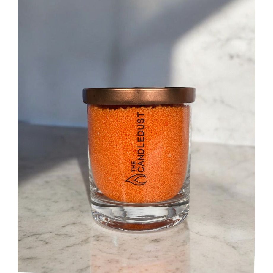 Unscented Powder Candle in Glass - Orange 160g