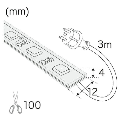 VALOPROF./-NAUHA LEDSTRIP 230V IP65 1500lm/m 15W/m 4000K 10m