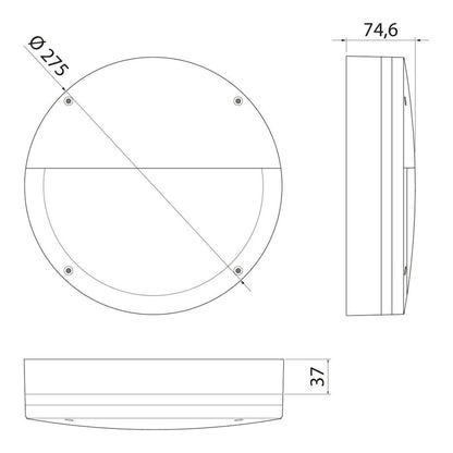 SEINÄVALAISIN ULKO HALO IP65 14W 830/840 PCO ANT EYE