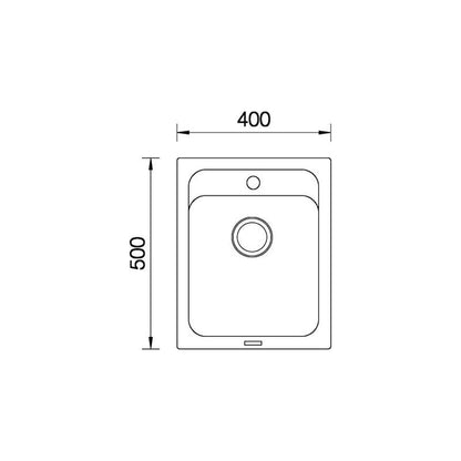 Keittiöallas Stala Combo CEG40-50B 400x500 mm komposiitti musta