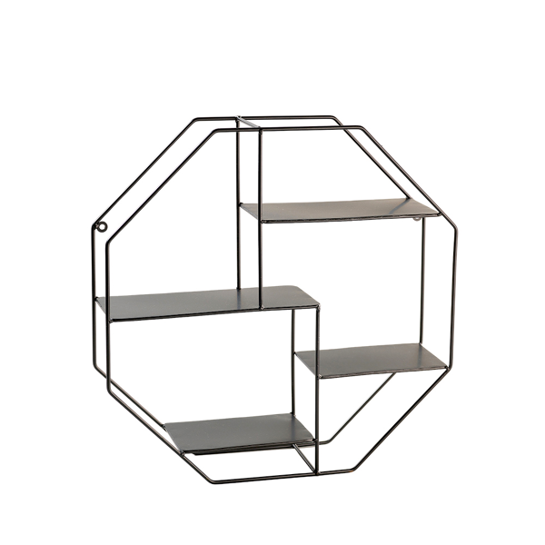 Metallinen seinähylly (44*11*44,5cm) musta