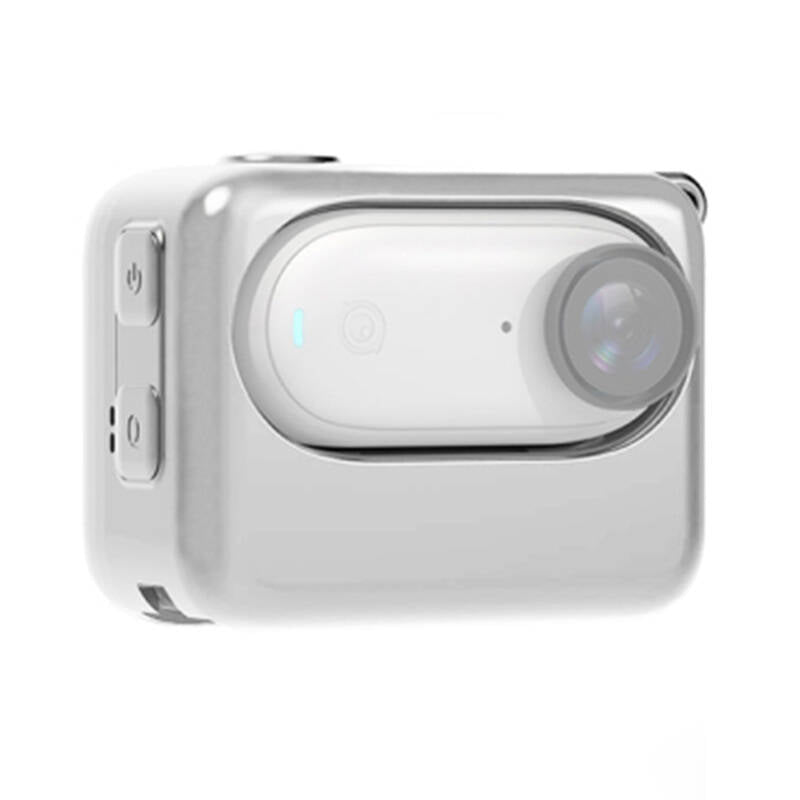 PULUZ silicone case with camera charging function for Insta360 GO 3/ GO 3S (white) - Kotikauppa
