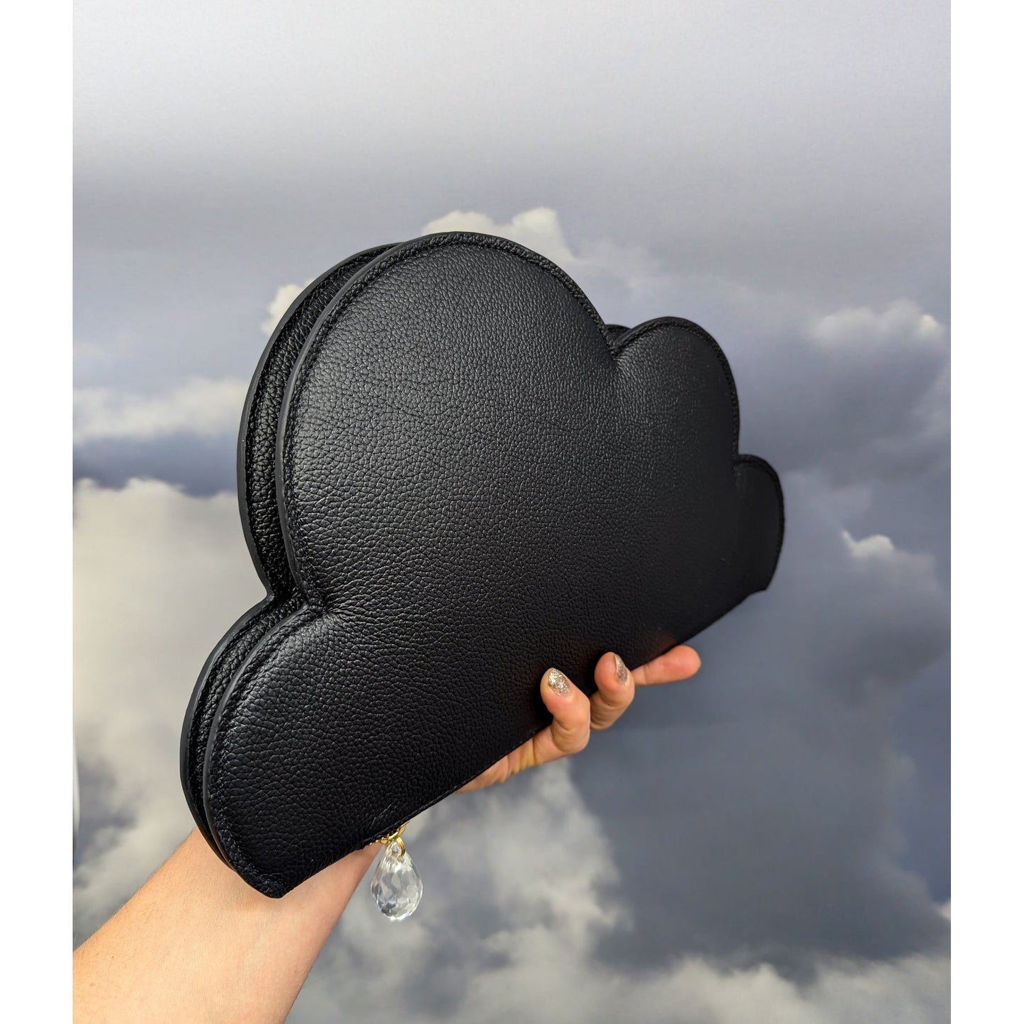 Leather Clutch Bag Cloud