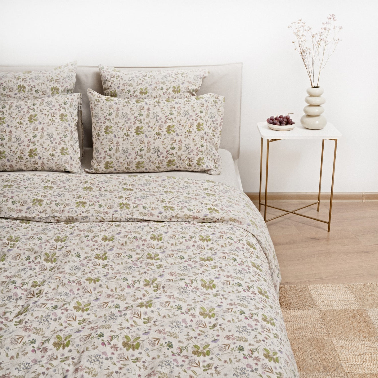 Pellava pussilakanasetti - Botany (yhden hengen) - Linen Tales