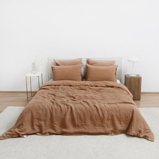 Pellava pussilakanasetti - Camel (yhden hengen) - Linen Tales