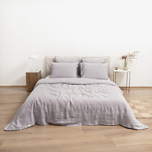 Pellava pussilakanasetti - Light Grey (Parivuode) - Linen Tales