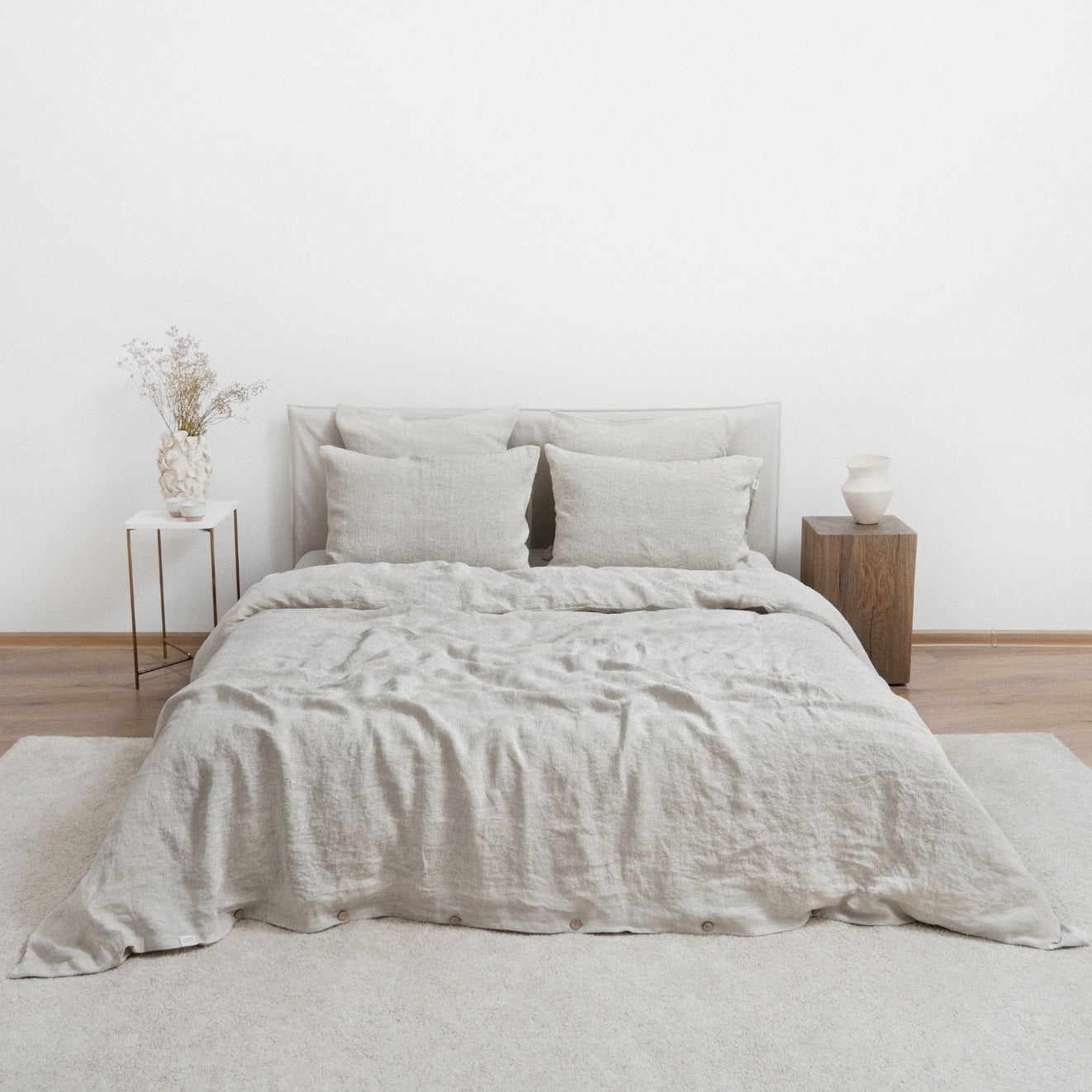 Pellava pussilakanasetti - Melange (yhden hengen) - Linen Tales