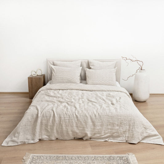 Pellava pussilakanasetti - Natural Stripes (Parivuode) - Linen Tales