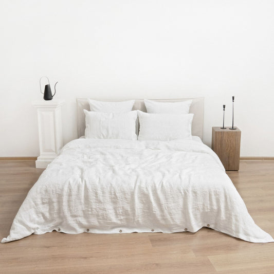 Pellava pussilakanasetti - White (Parivuode) - Linen Tales