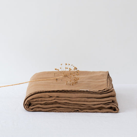 Pellavalakana Kivipesty Camel (200x260 cm) - Linen Tales