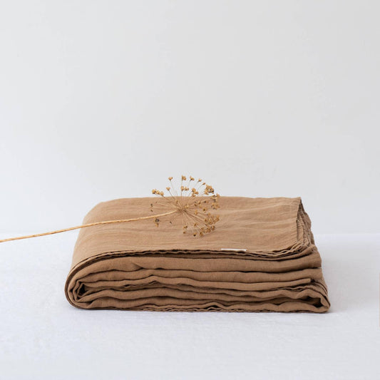 Pellavalakana Kivipesty Camel (245x280 cm) - Linen Tales