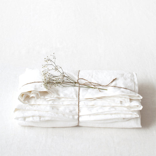 Pellavalakana Kivipesty White (245x280 cm) - Linen Tales