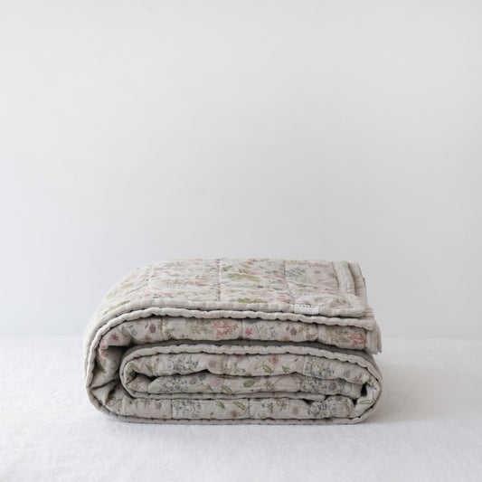 Pellavapeitto Botany 2 (140x220 cm) - Linen Tales