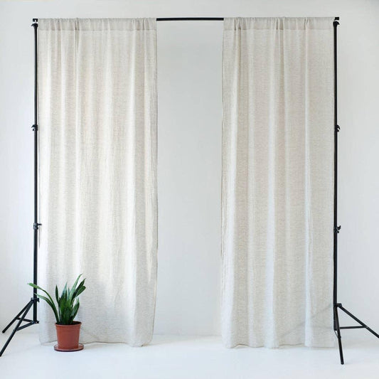Pellavaverho (tankoon) - Luonnonvärinen - 2 kpl Setti - Linen Tales