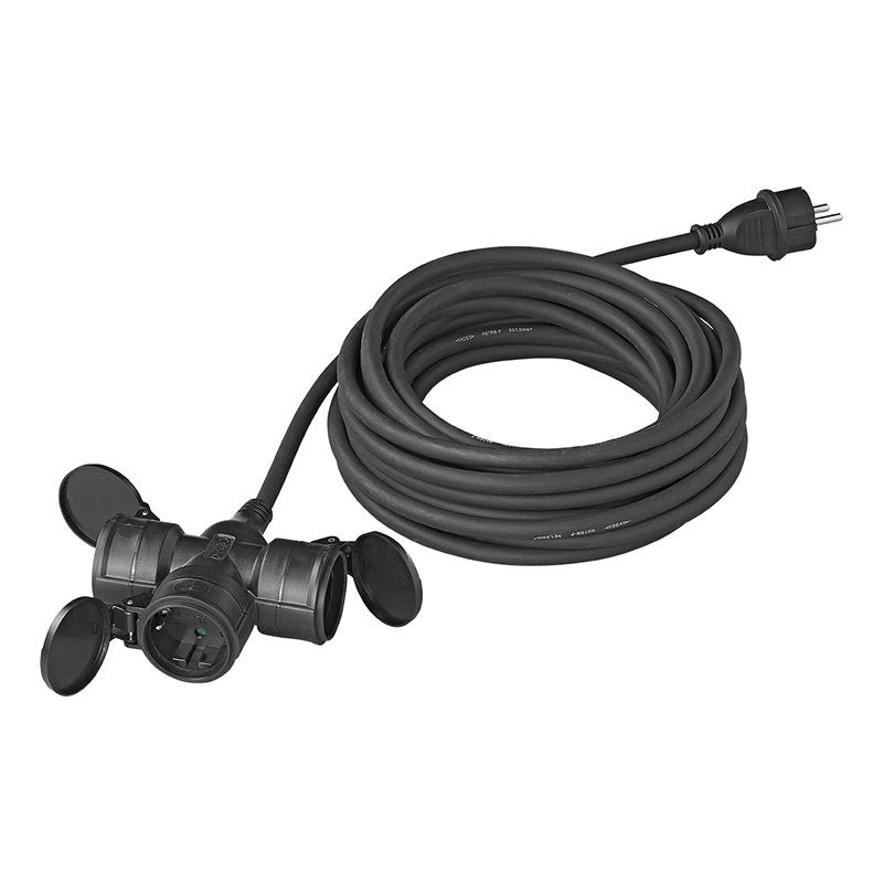 Pistorasian jatkojohto Schuko 3-osainen 10m 3x1,5mm² - Kotikauppa