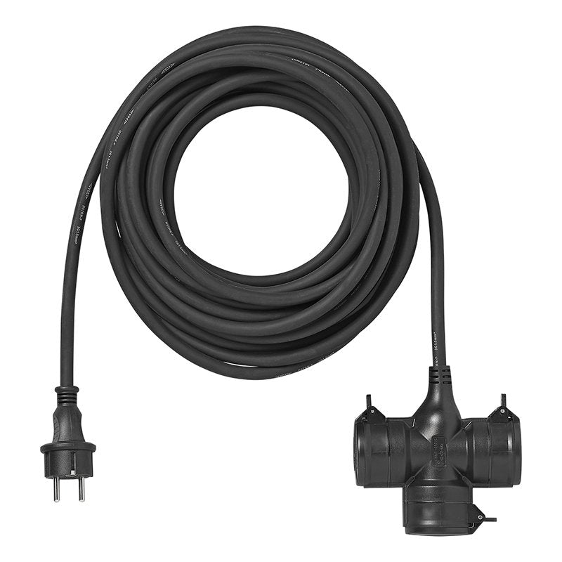 Pistorasian jatkojohto Schuko 3-osainen 10m 3x1,5mm² - Kotikauppa