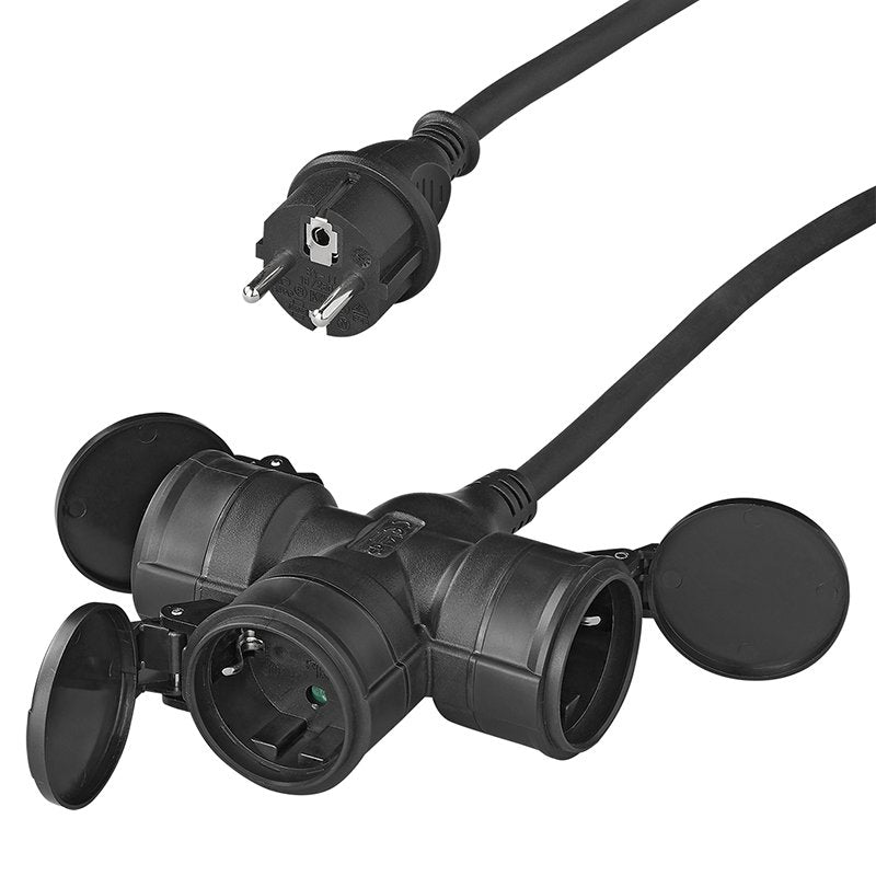 Pistorasian jatkojohto Schuko 3-osainen 10m 3x1,5mm² - Kotikauppa