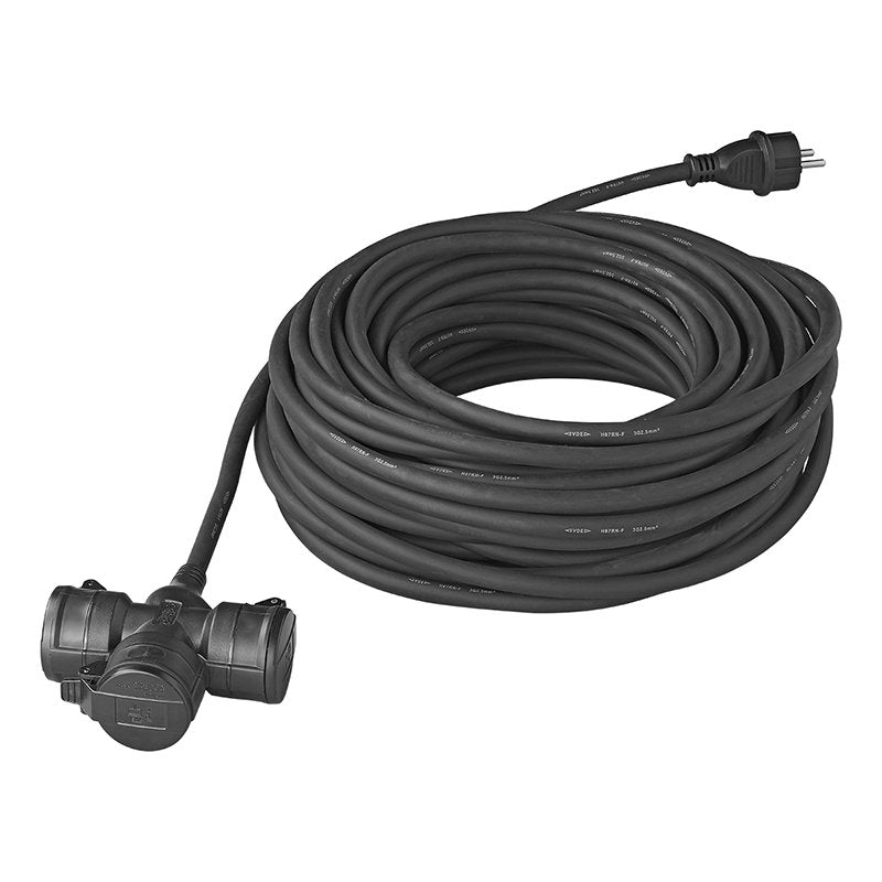 Pistorasian jatkojohto Schuko 3-osainen 25m 3x1,5mm² - Kotikauppa