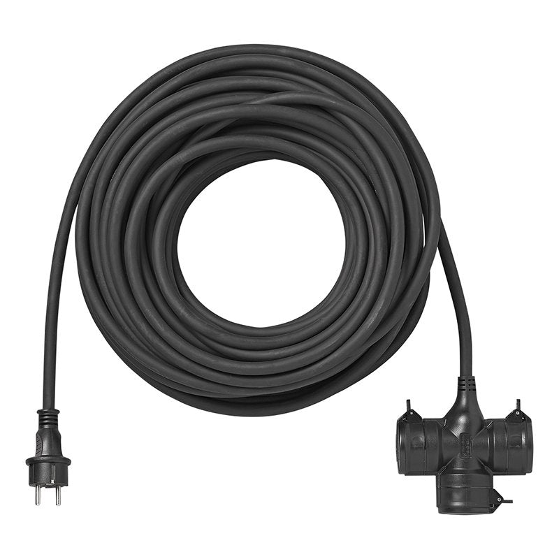 Pistorasian jatkojohto Schuko 3-osainen 25m 3x2,5mm² - Kotikauppa