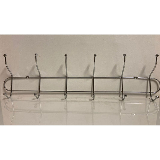 Pitkä, metallinen naulakko (6 koukkua) - Kotikauppa