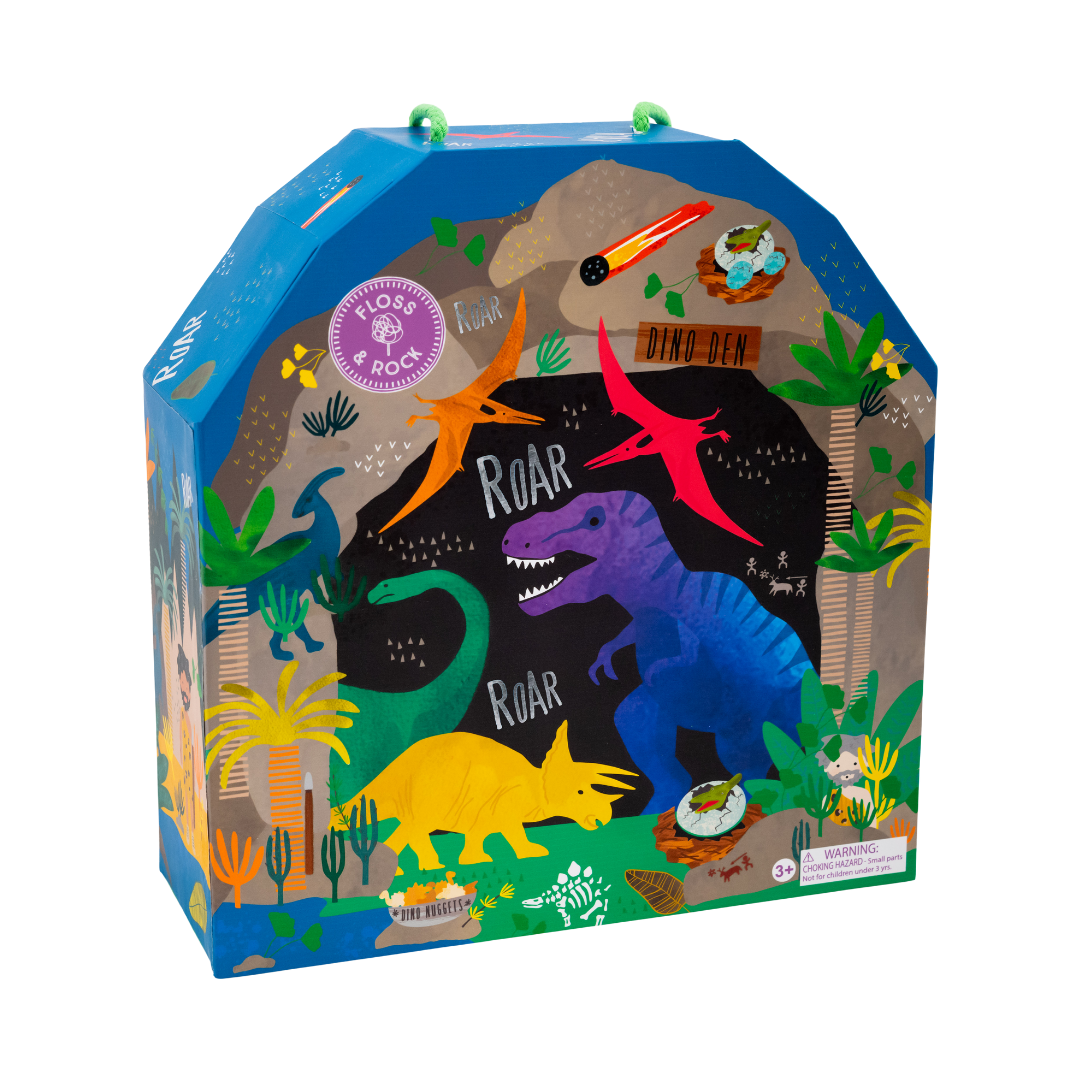 Playbox with Wooden Pieces - Dinosaur - Kotikauppa