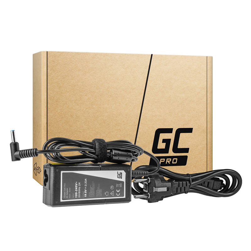 Power supply Green Cell PRO 19.5V 3.33A 65W for HP 250 G2 G3 G4 G5 15-R 15-R100NW 15-R101NW 15-R104NW 15-R233NW 15-R253NW - Kotikauppa