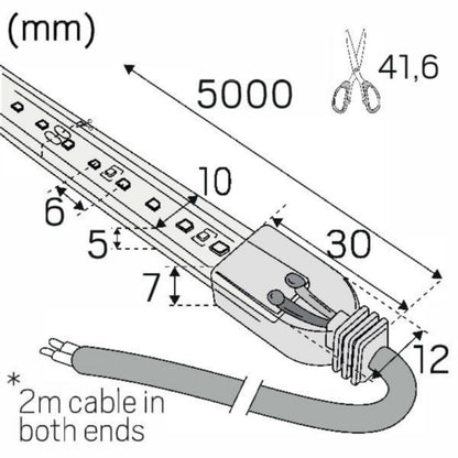 VALOPROFIILI/-NAUHA 24V MIDLUM IP67 1115LM/M 9,6W/M 930 5m