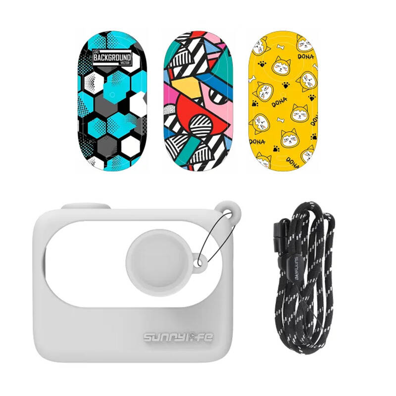 Protective Case Sunnylife foProtective Case Sunnylife for Insta360 GO 3 White with stickersr Insta360 GO 3 Black with stickers - Kotikauppa