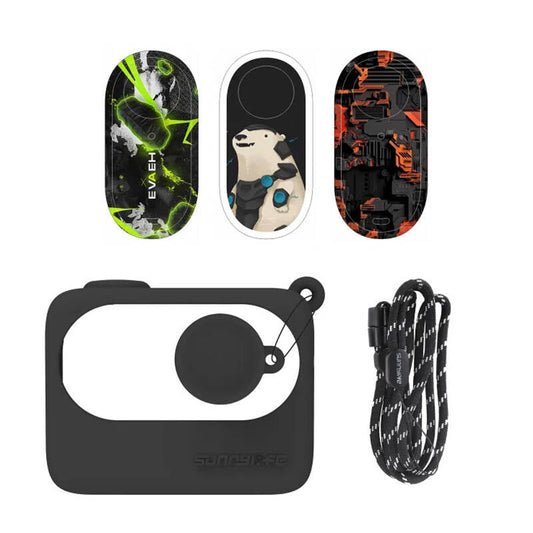 Protective Case Sunnylife for Insta360 GO 3 Black with stickers - Kotikauppa