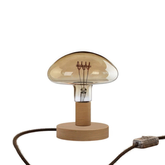 Puinen pöytävalaisin E27 Posaluce Mushroom-sisältää lampun - Kotikauppa