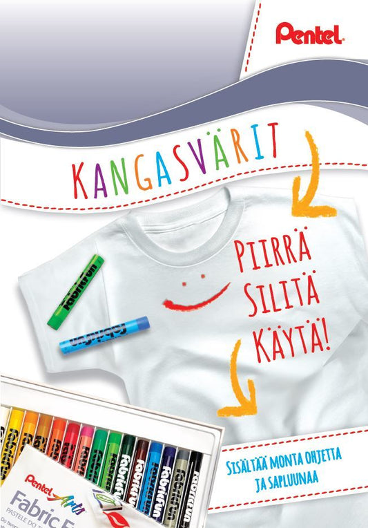 Kangasvärit Pentel Fabric Fun (15 väriä)