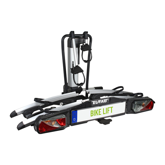 Pyöräteline Eufab Bike Lift kahdelle pyörälle musta | 11554 | Kotikauppa
