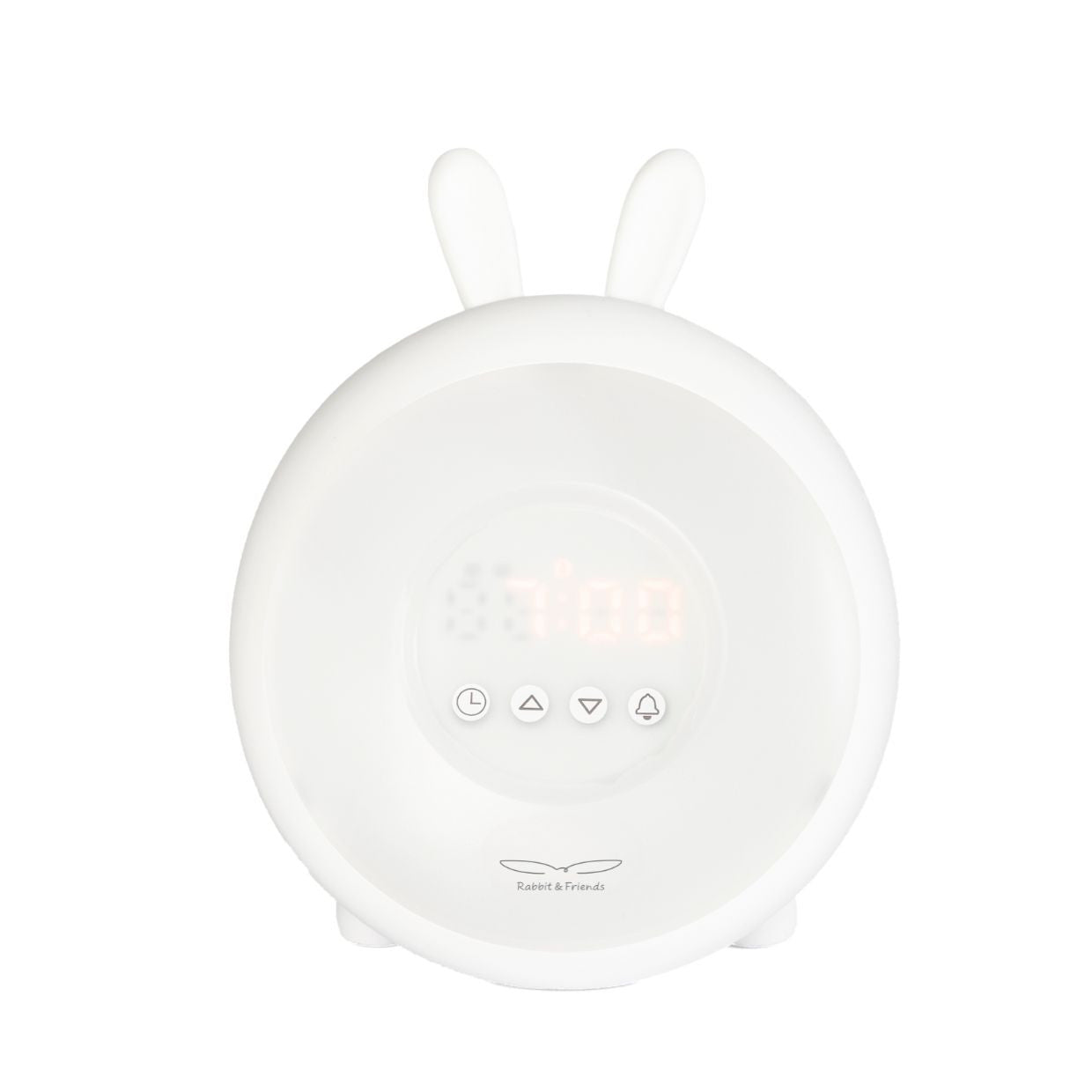 Rabbit Lamp with Alarm Clock – White - Kotikauppa